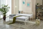 Forte Yavrulu Daybed-Çift Tek Kişilik Beyaz Metal Karyola - Görsel 5