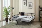 Forte Yavrulu Daybed-Çift Tek Kişilik Siyah Metal Karyola