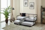 Forte Yavrulu Daybed-Çift Tek Kişilik Siyah Metal Karyola - Görsel 3
