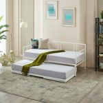Forte Yavrulu Daybed-Çift Tek Kişilik Beyaz Metal Karyola