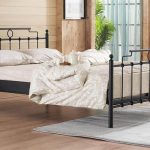 Hatkus Çift Kişilik Ferforje Siyah Metal Karyola