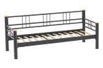 Kappis Dk Metal Sofa Sedir Üçlü Koltuk Siyah-Füme - Görsel 4