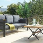 Kappis Dk Metal Sofa Sedir Üçlü Koltuk Siyah-Antrasit