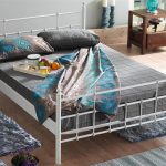 Lalas Çift Kişilik Ferforje Beyaz Metal Karyola