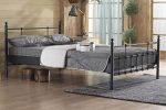 Lalas Çift Kişilik Ferforje Siyah Metal Karyola - Görsel 2
