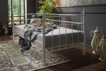 Lalas Daybed Tek Kişilik Beyaz Metal Karyola - Görsel 3