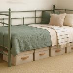 Lalas Daybed Tek Kişilik Yeşil Metal Karyola