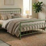 Odin Çift Kişilik Metal Karyola-Yeşil