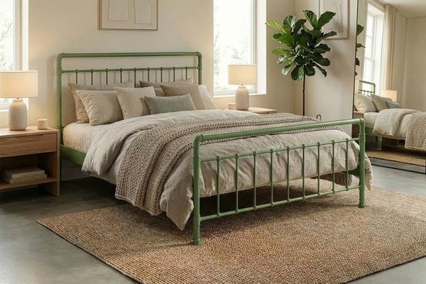 unimet-odin-cift-kisilik-metal-karyola-020566 Odin Çift Kişilik Metal Karyola-Yeşil - Görsel 1