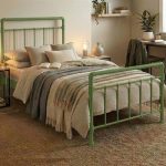 Odin Tek Kişilik Metal Karyola-Yeşil