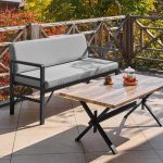 Pandora Katlanır İkili Bahçe Koltuğu Siyah-Gri