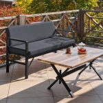 Pandora Katlanır İkili Bahçe Koltuğu Siyah-Antrasit