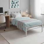 Titan Tek Kişilik Metal Karyola - Beyaz