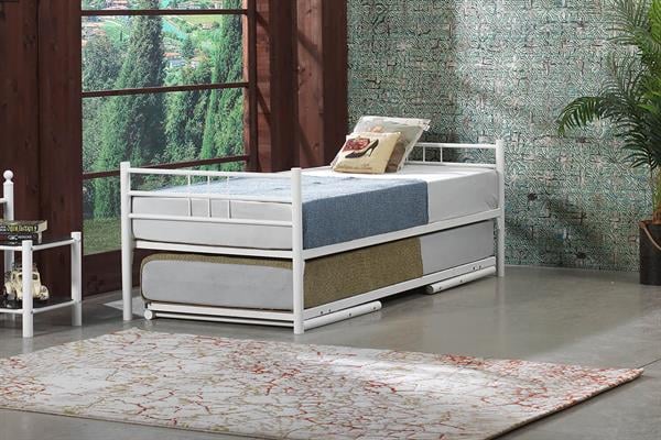 unimet-yavrulu-ikiz-ferforje-beyaz-met-583-a5 Yavrulu İkiz Ferforje Beyaz Metal Karyola - Görsel 1