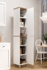 Nord Çok Amaçlı Dolap Mutfak Kiler Banyo Dolabı 195cm Sepet-Beyaz ND12-SW