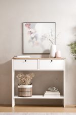 Nord Dresuar Kapaklı Ahşap Ayaklı Sepet-Beyaz ND14-SW