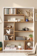 Craft Kitaplık 124cm Sepet-Beyaz CF1-SW