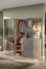 Gibson Vestiyer Portmanto Ayakkabılık Çam-Antrasit DD9-AA