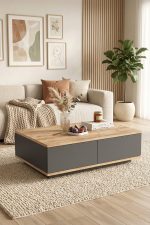 Future Orta Sehpa 2 Kapaklı Çam-Antrasit FR14-AA