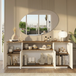 Future Konsol 4 Kapaklı Raflı 180cm Çam-Beyaz FR15-AW