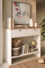 Nord Dresuar Kapaklı Ahşap Ayaklı Sepet-Beyaz ND14-SW