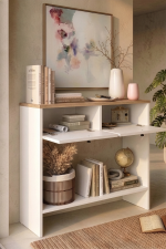 Nord Dresuar Kapaklı Ahşap Ayaklı Sepet-Beyaz ND14-SW