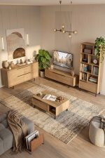 Ocean Tv Ünitesi Orta Sehpa Konsol Kitaplık 4'Lü Set Sepet ON21-S