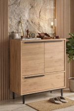 Ocean Ayakkabılık Çok Amaçlı Dolap 3 Kapaklı Metal Ayaklı Sepet ON8C-S