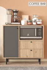 Royce Serisi Kahve Köşesi Çok Amaçlı Dolap Mutfak Dolabı Sepet-Antrasit RE1-SA