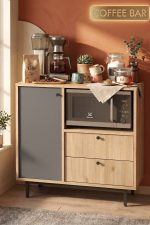 Royce Serisi Kahve Köşesi Çok Amaçlı Dolap Mutfak Dolabı Sepet-Antrasit RE1-SA