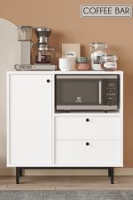 Royce Serisi Kahve Köşesi Çok Amaçlı Dolap Mutfak Dolabı Beyaz RE1-W