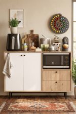 Royce Serisi Kahve Köşesi Çok Amaçlı Dolap Mutfak Dolabı Sepet-Beyaz RE2-SW