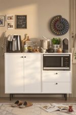 Royce Serisi Kahve Köşesi Çok Amaçlı Dolap Mutfak Dolabı Beyaz RE2-W