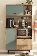 Royce Serisi Kahve Köşesi Çok Amaçlı Dolap Mutfak Dolabı Sepet-Ihlamur Yeşili RE3-SY