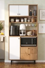 Royce Serisi Kahve Köşesi Çok Amaçlı Dolap Mutfak Dolabı Sepet-Beyaz RE4-SW