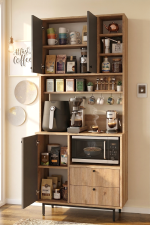 Royce Serisi Kahve Köşesi Çok Amaçlı Dolap Mutfak Dolabı Sepet-Antrasit RE6-SA