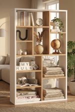 Traft Kitaplık 124cm Sepet-Beyaz TF1-SW