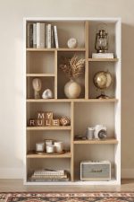 Traft Kitaplık 124cm Sepet-Beyaz TF1-SW