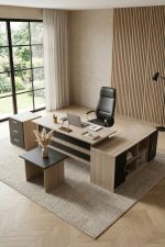 Vario ABCF Ofis Büro Masa Takımı Meşe-Siyah VO13-OB