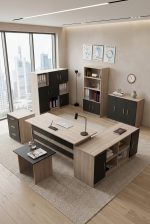 Vario ABCDEFG2 Ofis Büro Masa Takımı Meşe-Siyah VO19-OB