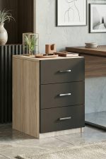 Vario C Ofis 3 Lü Keson Meşe-Siyah VO3-OB