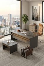 Vista ABC Ofis Büro Masa Takımı Kahve-Beton-Antrasit VS7-CGA